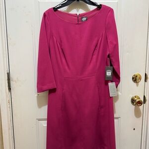 Vince Camuto Fuchsia Long Sleeve Dress